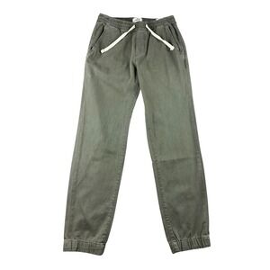 Marine Layer Jogger Pants Men S Green Slim Fit Cotton Summer Drawstring Pockets